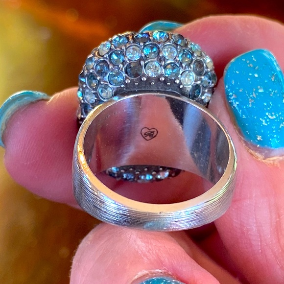 ⭐️SOLD ⭐️Brighton CONTESSA BLUE Swarovski Crystal Necklace Earrings Ring RARE - Picture 5 of 15